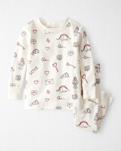 Baby Organic Cotton Pajamas Little Loves Print