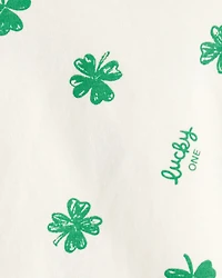 Baby Girl St. Patrick's Day 3-Piece Shamrock Long-Sleeve Top & Skirt Set - Green