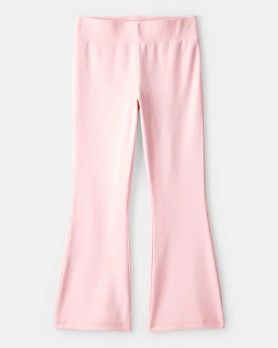 Girls Microfleece Flare Pants - Pink