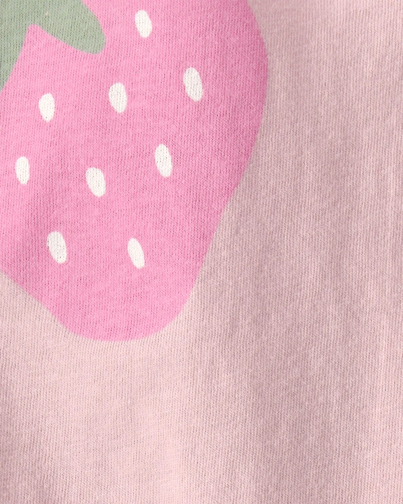 Baby Girl Strawberry Top - Pink