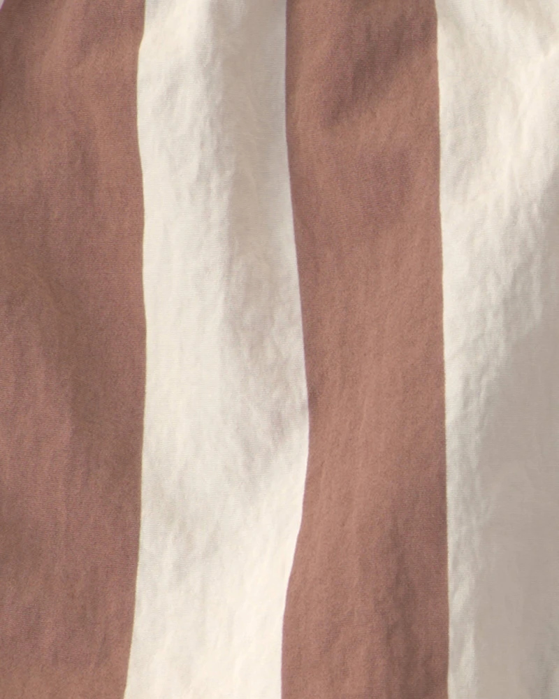 Baby Boy Recycled Swim Trunks Brown Stripes