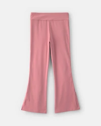 Girls Pull-On Stretch Active Flare Leggings - Pink