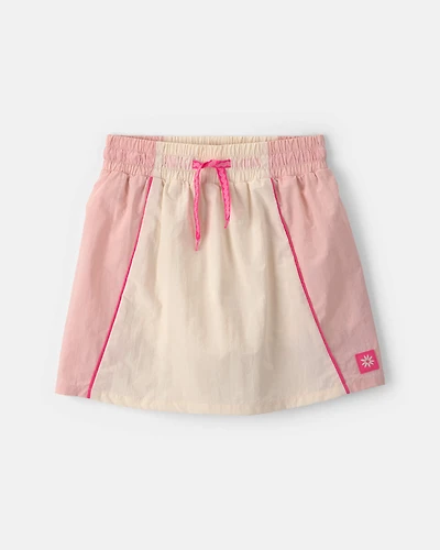 Girls Colourblock Skort - Ivory/Pink