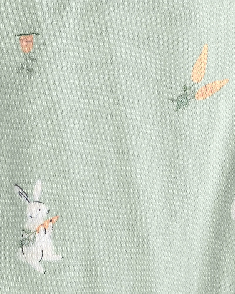 Baby Bunny 2-Way Zip PurelySoft Sleeper - Green