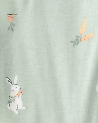 Baby Bunny 2-Way Zip PurelySoft Sleeper - Green