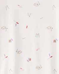 Girls Print PurelySoft Long-Sleeve 2-Piece pyjamas - Ivory