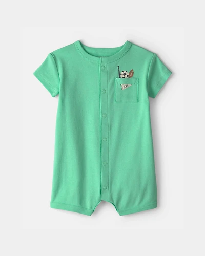 Baby Boy Sports Romper - Green