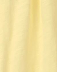 Baby Girl Ruffle Eyelet Sleeveless Romper - Yellow