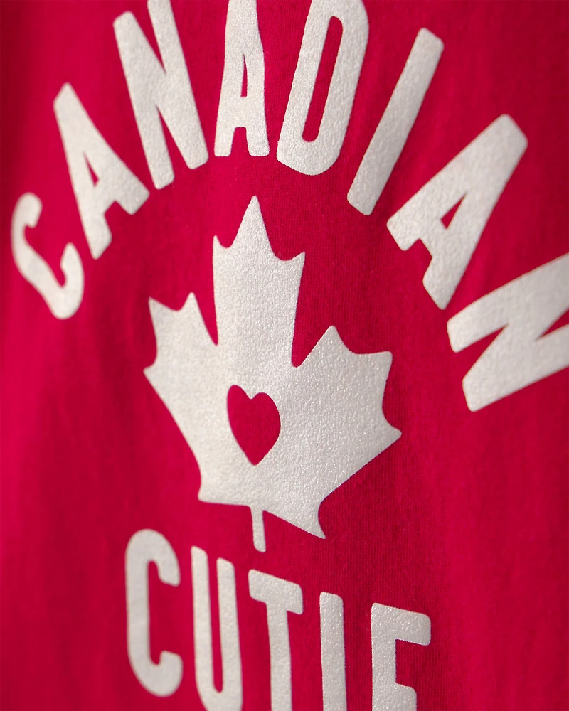 Toddler Girl Canadian Cutie Short-Sleeve Tee - Red