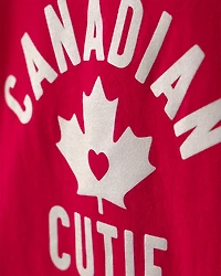 Toddler Girl Canadian Cutie Short-Sleeve Tee - Red
