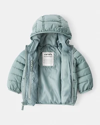 Baby Hooded Puffer Jacket - Green