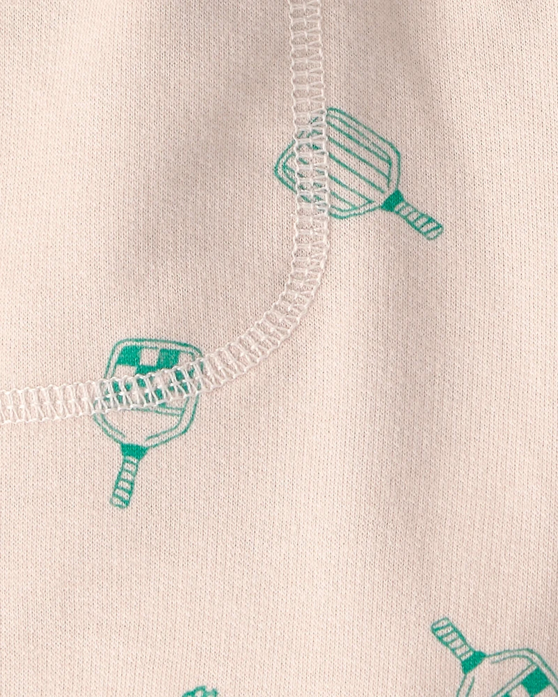 Toddler Boy Pickleball French Terry Shorts - Brown