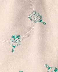 Toddler Boy Pickleball French Terry Shorts - Brown