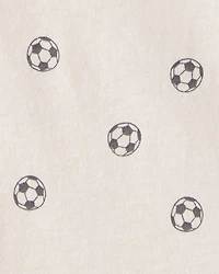 Baby Soccer Graphic Bodysuit - Ivory