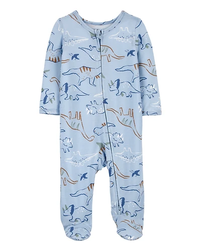 Baby Dinosaur Zip-Up PurelySoft Sleeper Pyjamas