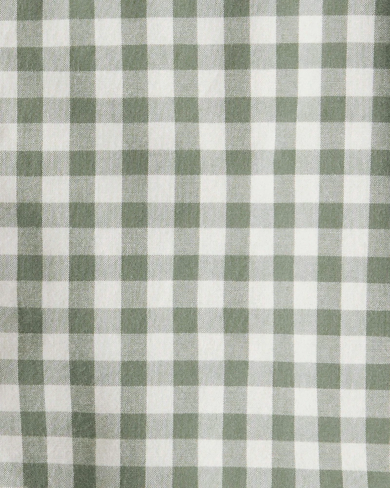 Baby Boy Long-Sleeve Plaid Button Down Shirt - Green