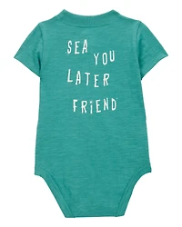 Baby 2-Piece "Sea You Later" Bodysuit & Pant Set - Green/Grey