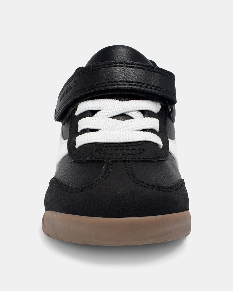 Toddler Boy Striped Sporty Sneakers - Black/White