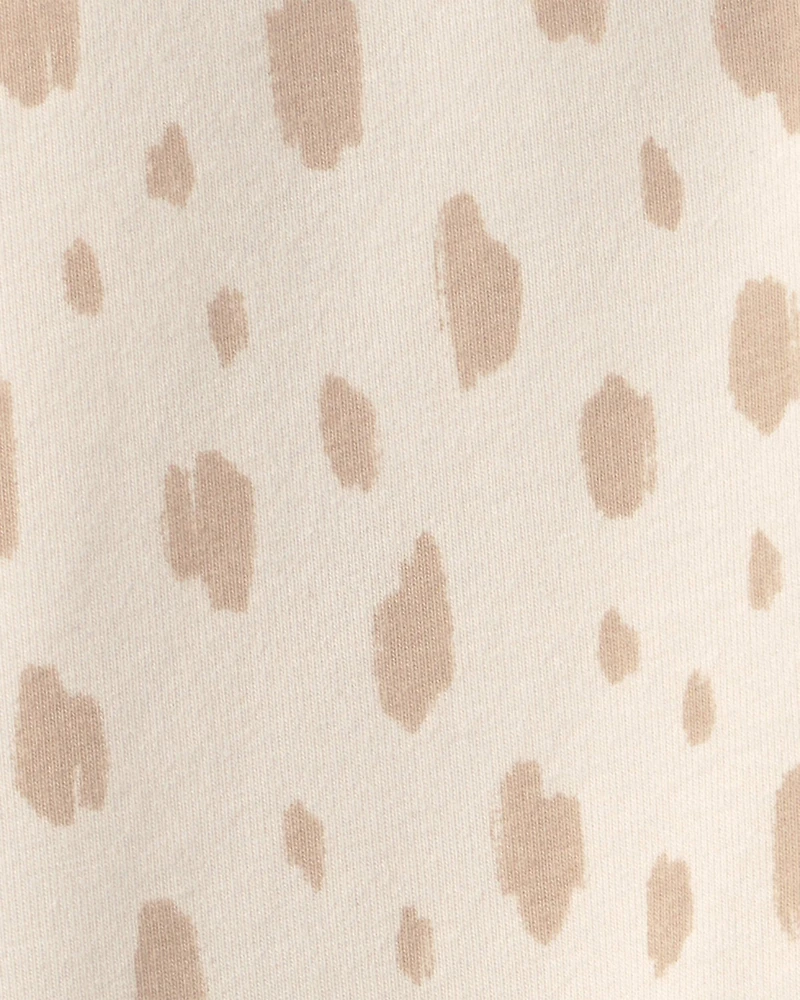 Baby Girl Dots Pull-On Stretch Leggings - Cream