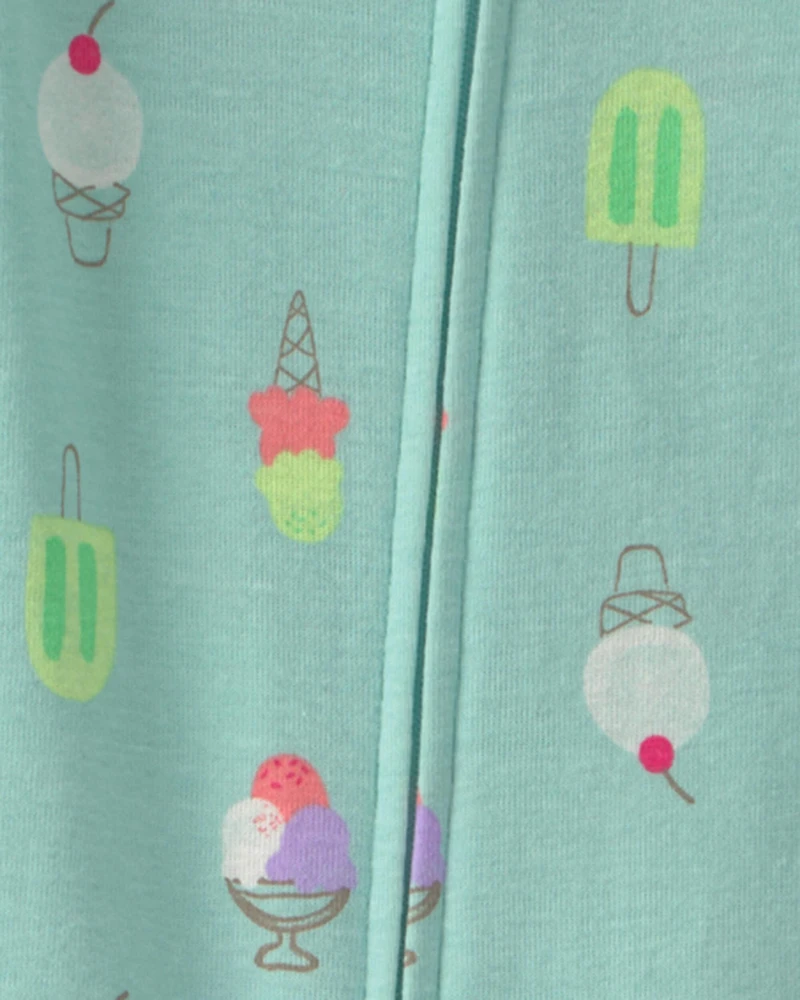 Toddler Girl Popsicle 100% Cotton 1-Piece Pyjama - Blue