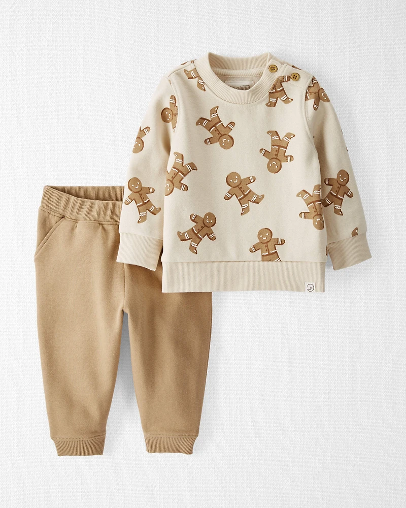 Baby 2-Piece Gingerbread Man Set Made with Organic Cotton