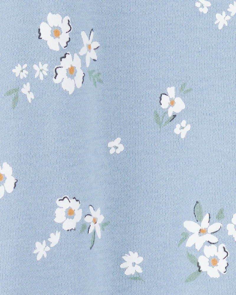 Baby Girl Floral 2-Way Zip Cotton Sleeper pyjamas