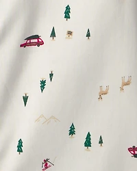 Boys Winter Long-Sleeve Button-Down Shirt - Cream