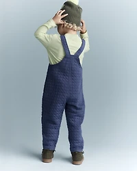 Toddler Wide-Leg Overalls - Dark Blue