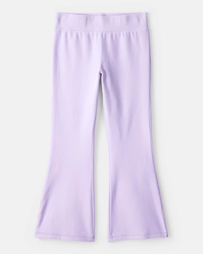 Girls Microfleece Flare Pants - Purple