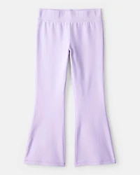 Girls Microfleece Flare Pants - Purple