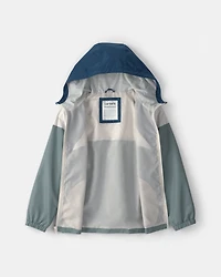 Boys Colourblock Windbreaker- Blue/Green