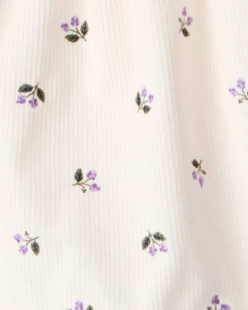 Baby Girl 3-Piece Floral Long-Sleeve Dress Set - White