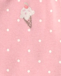 Toddler Girl 2-Pack Ice Cream Truck 100% Cotton Snug Fit 1-Piece pyjama - Pink/Ivory