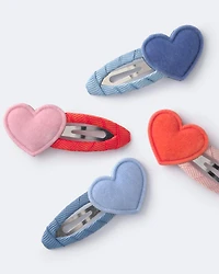 Toddler Girl 4-Pack Heart Clips