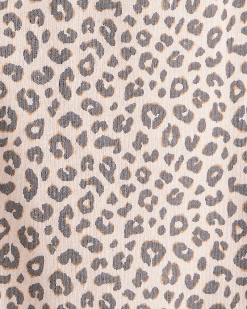 Toddler Girl Leopard Print Long-Sleeve Top - Brown