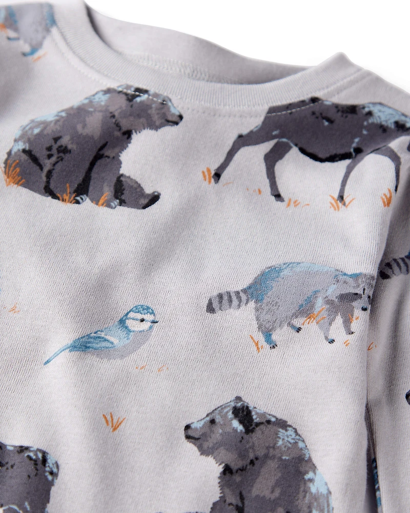 Baby Organic Cotton Pyjamas Midnight Forest Print