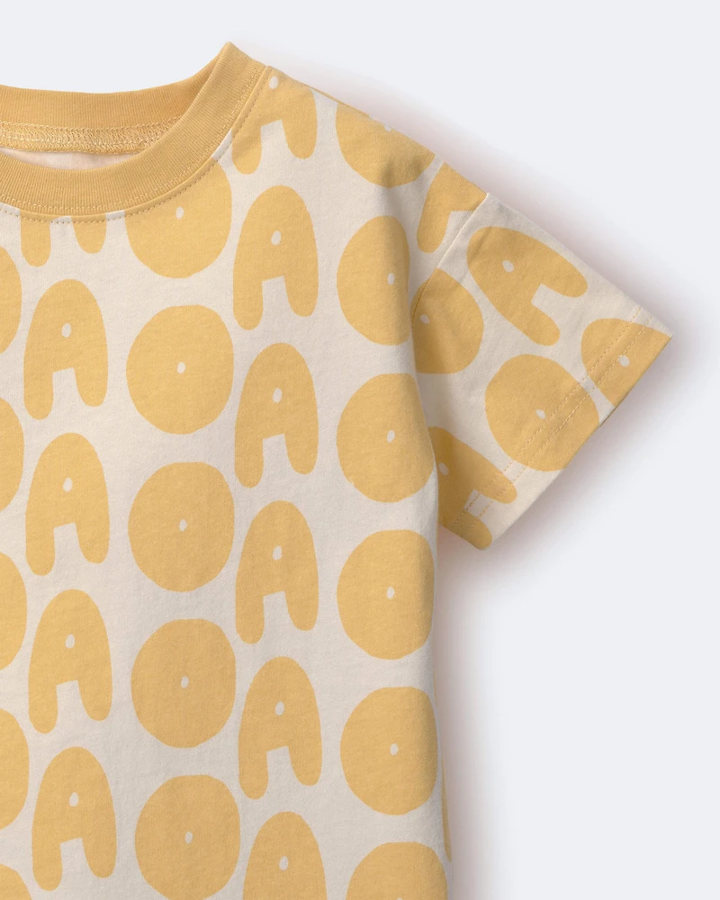 Toddler Relaxed Graphic Tee Otter Avenue Print - Yellow