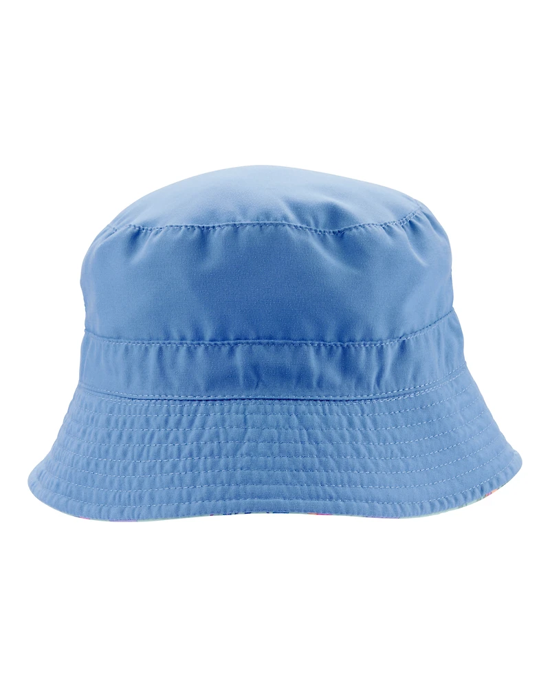 Toddler Tropical Reversible Swim Bucket Hat - Blue