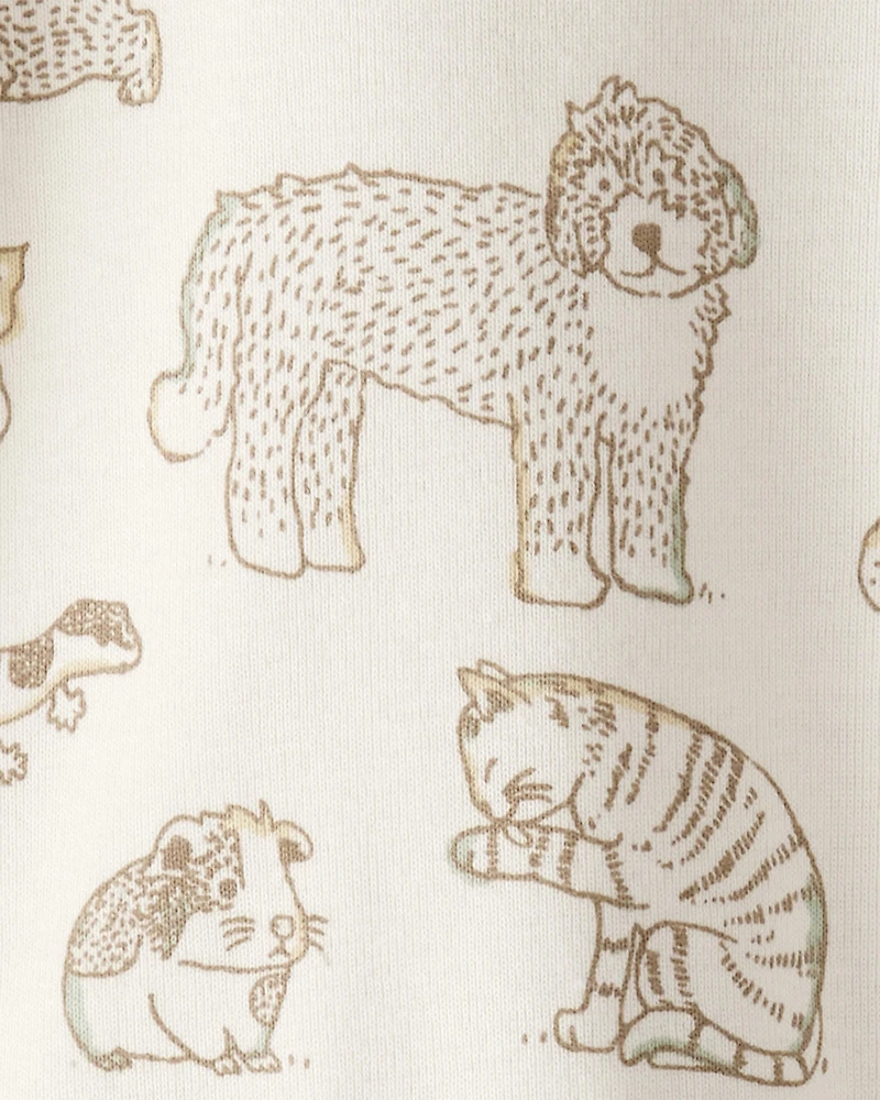 Baby Pet Print Organic Cotton 2-Piece Pyjamas