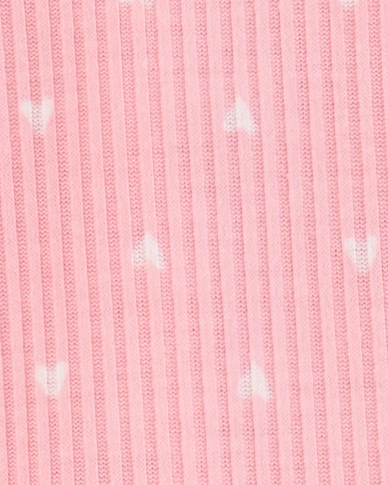 Girls Heart Loose Fit 2-Piece Pyjamas - Pink