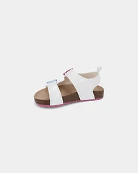Toddler Girl Flower Sandals - White