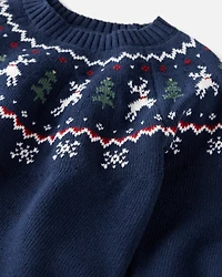 Kid Fair Isle Organic Cotton Sweater