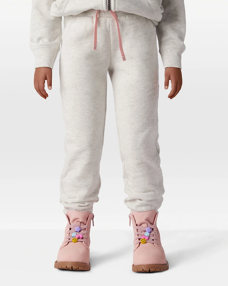 Toddler Girl Cotton Joggers - Grey