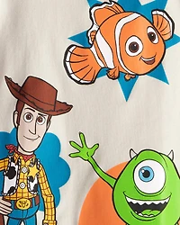 Toddler Boy Pixar Character Short-Sleeve Graphic Tee - Cream