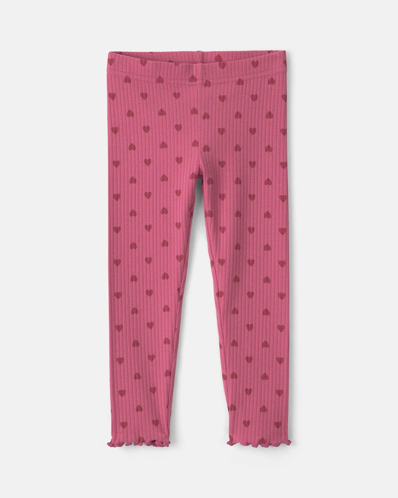Toddler Girl 2-Piece 'Love' Fleece Long-Sleeve Top & Pant Set - Pink