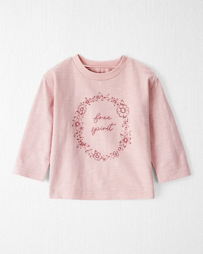 Baby Girl Organic Cotton Free Spirit Long-Sleeve Jersey Tee