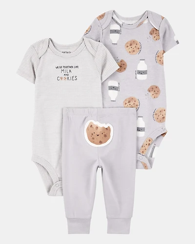 Baby 3-Piece Milk & Cookies Little Character Set