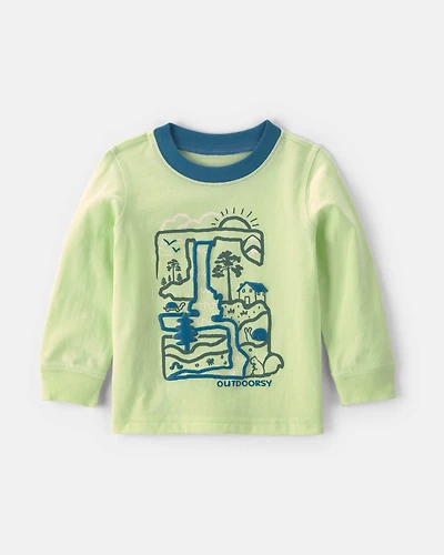 Baby Boy 'Outdoorsy' Long-Sleeve Graphic Tee - Green