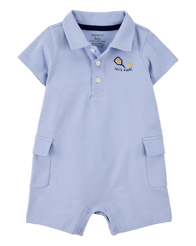 Baby Pickleball Cotton Romper