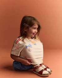 Toddler Dolman Tee Circus Print - Cream